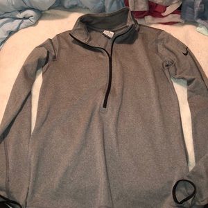 grey long sleeve half zip